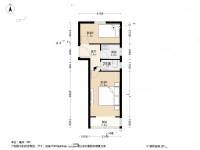 内桥湾2室1厅1卫49.5㎡户型图