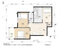 上海路2室2厅1卫94.7㎡户型图