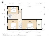 上海路3室1厅1卫61.5㎡户型图