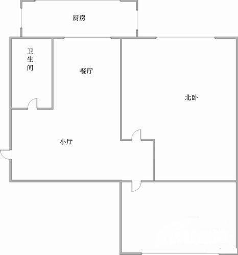 八一路2室1厅1卫62㎡户型图