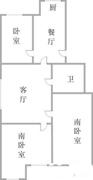 八一路3室1厅1卫110㎡户型图