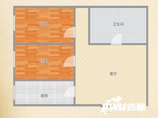 八一路2室1厅1卫62㎡户型图