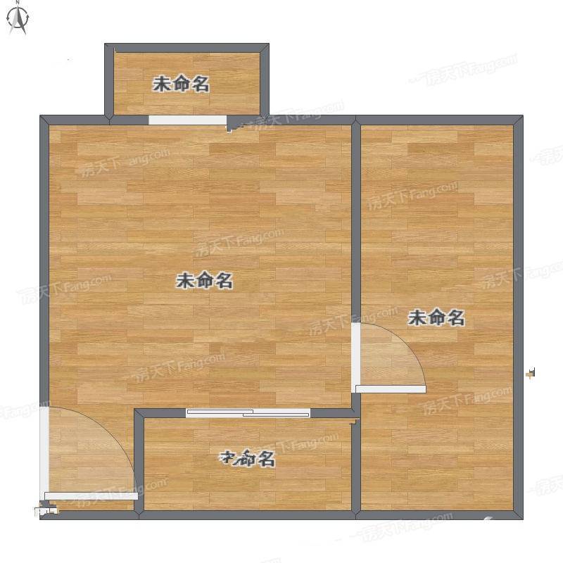 八一路1室1厅0卫46㎡户型图