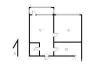 万达华府1室1厅1卫60㎡户型图