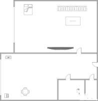 大菜市1室1厅1卫36㎡户型图