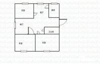 锦泉源B5区3室1厅1卫103㎡户型图