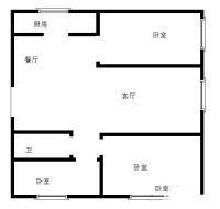 锦泉源B5区3室2厅1卫95㎡户型图