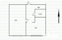 34中住宅区2室0厅1卫52㎡户型图