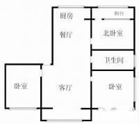 北京街3室2厅1卫117㎡户型图