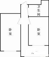 兴达福山居1室1厅1卫52㎡户型图