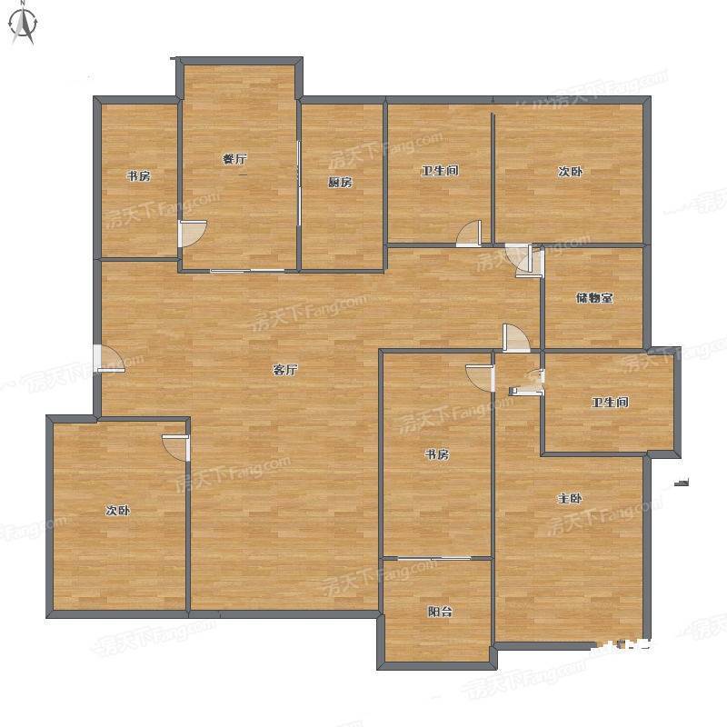 山海一家二期5室2厅0卫350㎡户型图