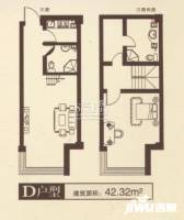 地中海之星1室1厅2卫42.3㎡户型图