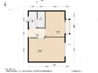 新起屯小区2室0厅1卫44.3㎡户型图