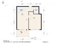 万达华府1室1厅1卫60.8㎡户型图