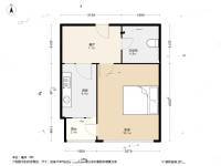 颐和香榭1室1厅1卫46.5㎡户型图