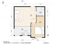 龙畔锦城1室1厅1卫54㎡户型图