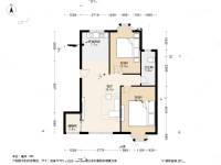龙畔锦城2室1厅1卫91.3㎡户型图
