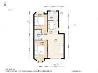 龙畔锦城2室2厅1卫89㎡户型图