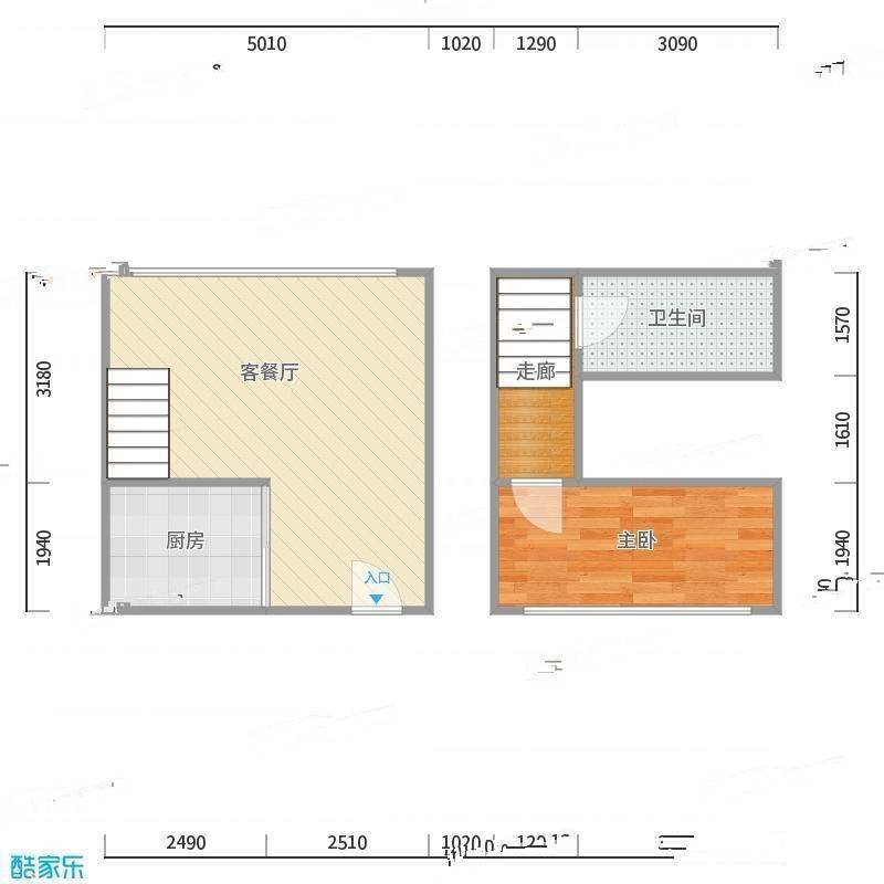 幸福E家三期1室0厅0卫54㎡户型图