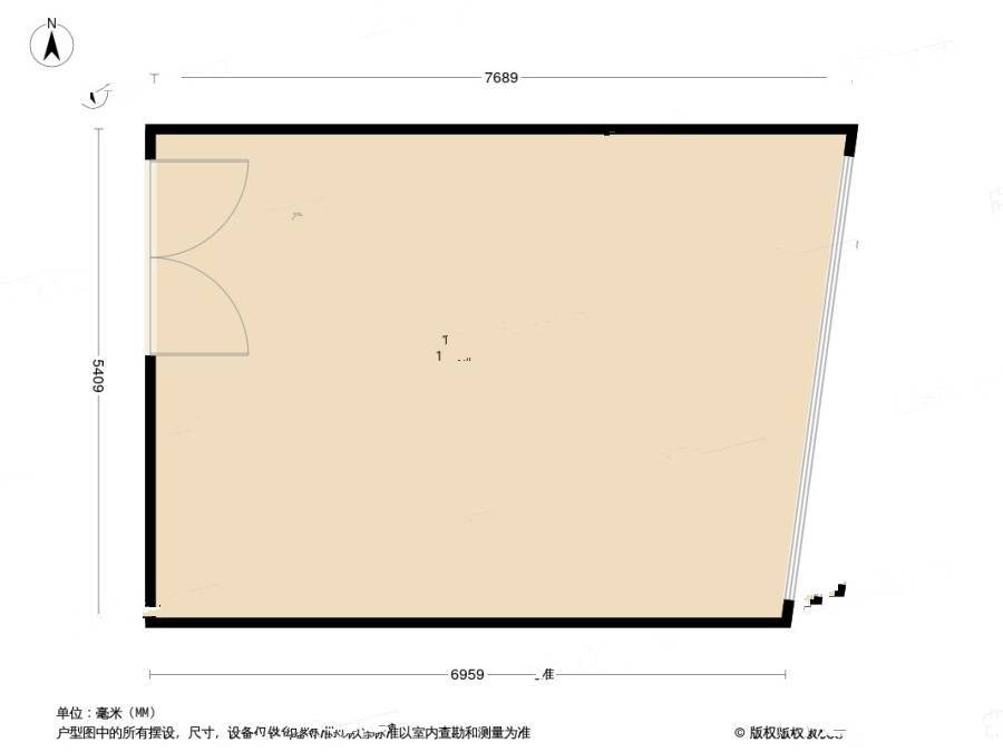 天兴罗斯福1室0厅0卫95.3㎡户型图