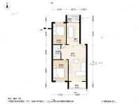 明阳花园2室2厅1卫103.7㎡户型图
