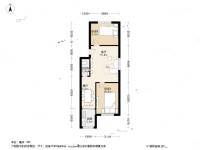 绿都园小区2室2厅1卫74.5㎡户型图