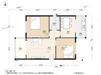 新辰里2室2厅1卫73.9㎡户型图