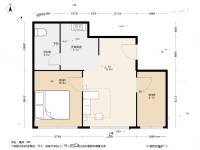 凯旋国际公寓2室1厅1卫63.2㎡户型图