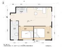 凯旋国际公寓2室1厅1卫71.7㎡户型图
