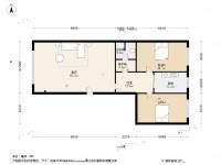 华堂大厦2室1厅2卫174.4㎡户型图