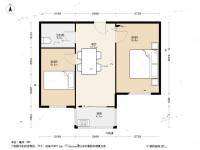 金山小区2室1厅1卫56㎡户型图