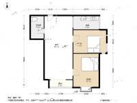 碧鸿海悦园2室1厅1卫87.5㎡户型图