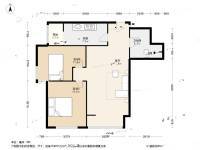 碧鸿海悦园2室1厅1卫114.1㎡户型图