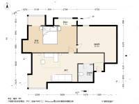 碧鸿海悦园1室1厅2卫107.6㎡户型图
