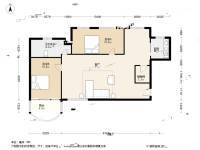 金山苑2室1厅1卫123.2㎡户型图