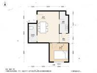 金州阳光家园1室1厅1卫52.6㎡户型图