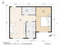 金州金色阳光家园1室1厅1卫50.7㎡户型图