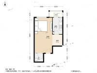 万达华府二期1室1厅1卫42.7㎡户型图