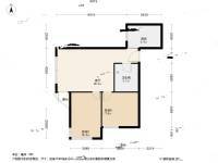 绿港湾公寓2室1厅1卫68.3㎡户型图