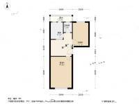 靠山巷2室1厅1卫54㎡户型图