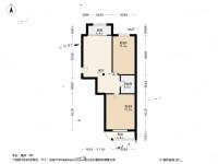 兴达福山居2室1厅1卫87.8㎡户型图