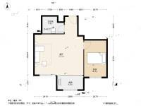 兴达福山居1室1厅1卫64.5㎡户型图