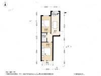 兴达福山居2室1厅1卫55.2㎡户型图