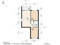 南关岭2室1厅1卫63.7㎡户型图