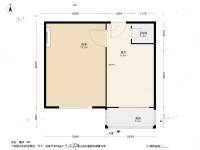 香周路1室1厅1卫32.8㎡户型图