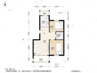 名贵山庄华春园2室1厅1卫65.7㎡户型图