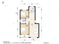 名贵山庄华春园2室1厅1卫93㎡户型图