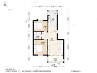 名贵山庄华春园2室1厅1卫65㎡户型图