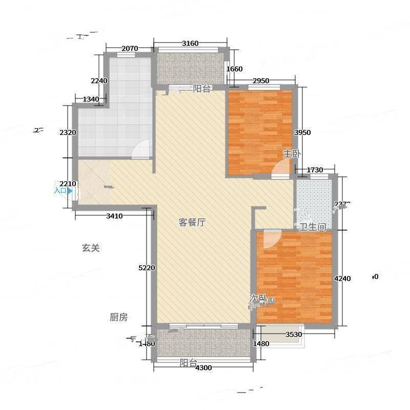 亲海园2室0厅0卫123㎡户型图