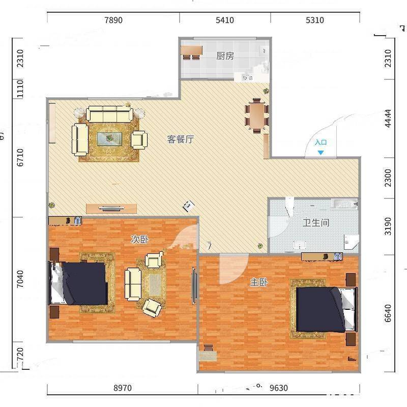 新新园2室0厅0卫342㎡户型图